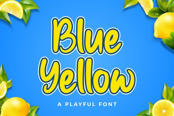 Blue Yellow Font for Polished Branding