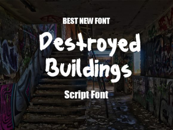 Destroyed Buildings Font for Bold Digital Campaigns
