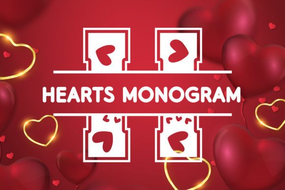 Hearts Monogram Font for Bold Web Design