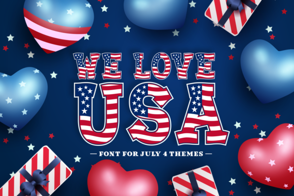We Love USA Font for Handmade Creations