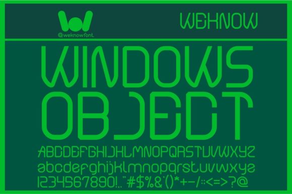 Windows Object Font for Handmade Creations